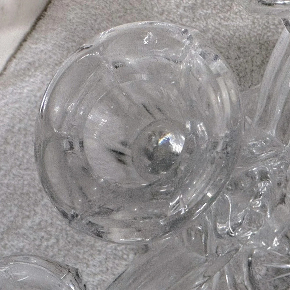 Vintage  Cut Crystal Pinwheel Star Pattern 3 Arm Candle Holder Candelabra - Picture 10 of 15